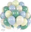Sage 52 PCS 12 Inch Multi-Colored Balloons for Birthday Parties - Includes Blue, Green, Yellow, Dusty Blue, Bean Green, Sand, White, Maca, Yellow Latex Balloons
