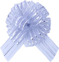 6 Pcs 6 Inch Silver Organza Pull Bow – Perfect for Wedding Decoration, Gift Wrapping Baskets, Car Bows, Birthday Parties, Christmas and Valentine's Day