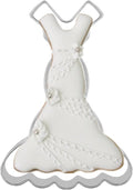 Large Size Dress Shaped Cookie Cutter, Stainless Steel Sleeveless Mermaid Fishtail Princess Wedding Dress Cookie Cutter, 4.7 Inches