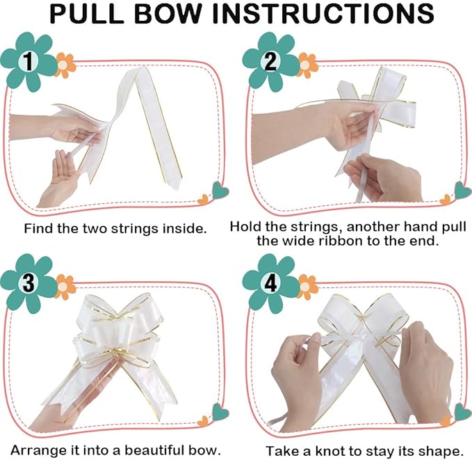 WEWILUCK Gift Bows for Presents, Pink Bows for Gift Wrapping, Gift Bows with Ribbon for Weddings, Bridal Showers, and Anniversary Decoration(6 inches, 15PCS)