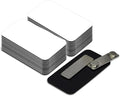 White Name Tag Blanks – 25 Pack, 1.5" x 3", Round Corners, Durable Plastic Badges with Magnetic Backing for Office & Events – All Quality Badges