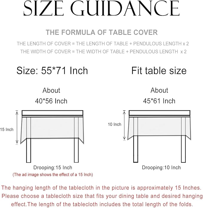 patdrea Designer Blue Small Tablecloth for Rectangle Table,Vintage Linen with Leaves and Floral Pattern Tablecloths,Farmhouse Decor Cover for Kitchen Dining Christmas,Thanksgiving,55"x71"-Ivar a