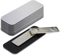 Name Tag/Badge Blanks - 10 Pack - Brushed Silver 1" X 3", Round Corners, Magnetic Backing