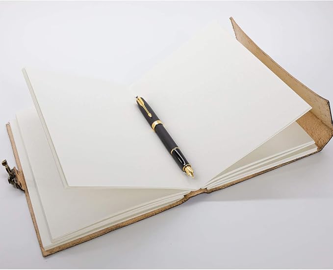 Handmade Leather Double Dragon Journal/Writing Notebook Diary/Bound Daily Notepad for Men & Women Unlined Paper Medium, Writing pad for Artist, Sketch
