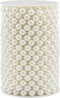 Pearls String Beads 33 Feet Faux Pearls Roll for Crafting Christmas Tree Garland Flowers DIY Wedding Party Centerpiece Party Jewelry Decoration (10mm Ivory)