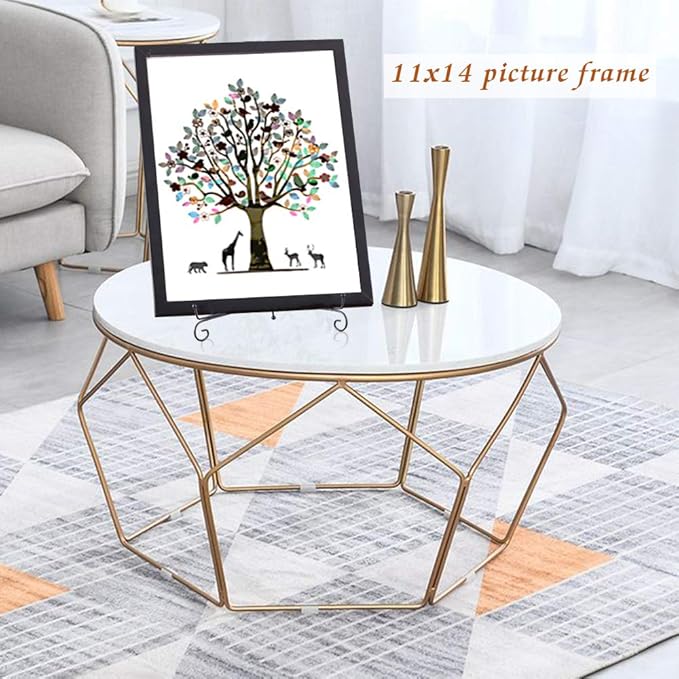 Artliving Large Plate Stands for Display - 12 Inch Adjustable Black Metal Holder for Decorative Plates, Picture Frames, Cookbooks, Plaques - Easel Stand with Foldable Design - 2 Pack