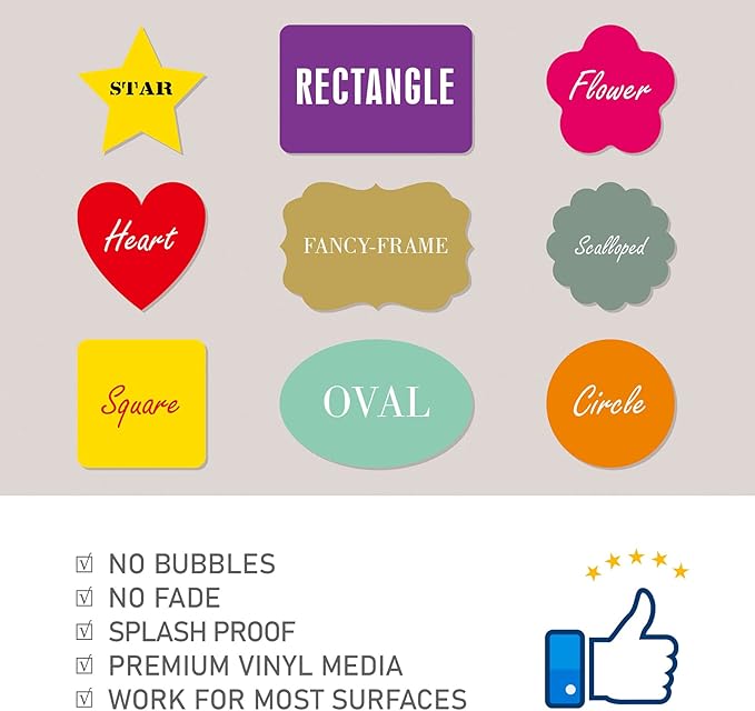 Custom Stickers Personalized Labels - Customized Stickers with Any Design Image Logo Text,Custom Thank You Label Stickers,Custom Stickers for Business Logo,100 Labels (Star,3"x3")