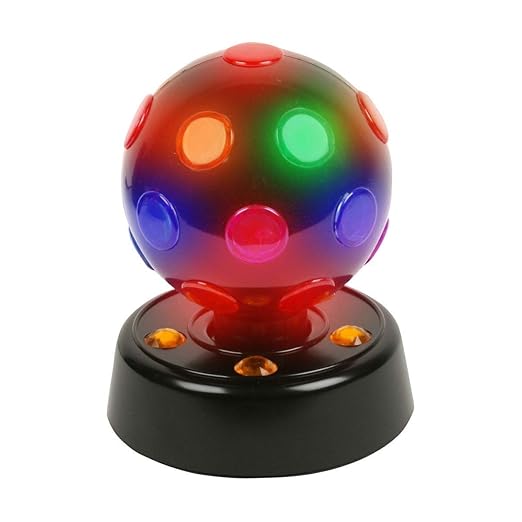 Kicko 7 Inch Disco Light - LED Multi-Colored Revolving Lighting Ball - Perfect for Home and Party Decorations, Stage Lights, Rave, School Festivals, Stress Reliever