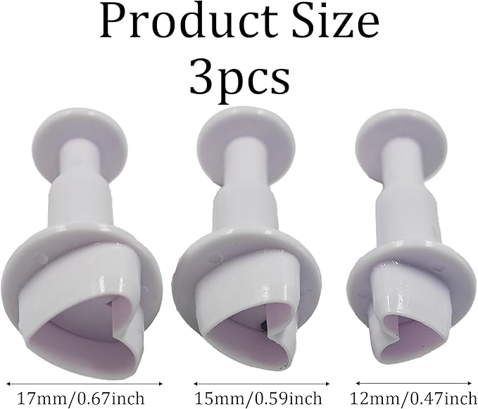 pson 3Pcs Plunger Cookie Cutter Set, Mini Plastic Biscuit Molds for Cake Decorating, Baking, Fondant, and DIY Crafts(Heart)