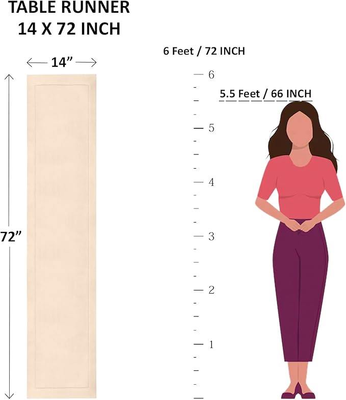 Solino Home Linen White Table Runner 72 Inches Long - 100% Pure Linen Hemstitch Table Runner 14 x 72 Inch for Dresser, Dining, Fall, Autumn, Halloween, Thanksgiving, Holiday - Classic Hemstitch