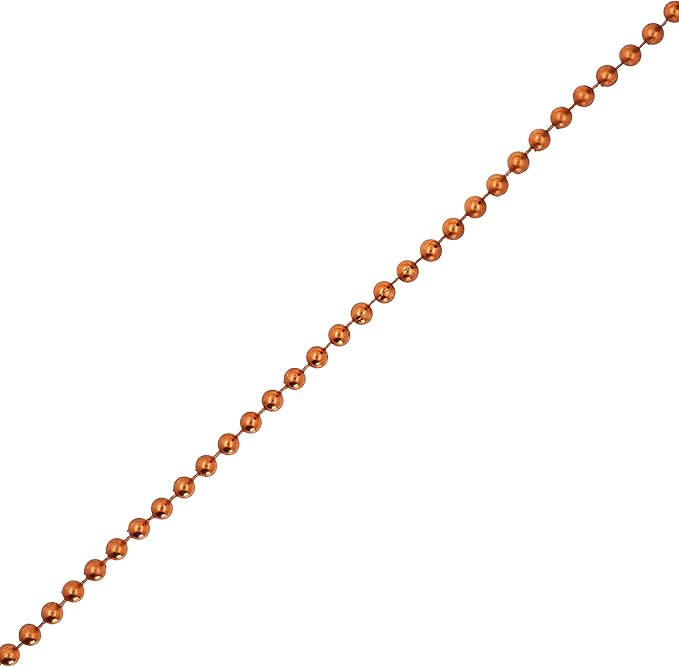 Mandala Crafts 4mm Faux Copper Pearl Beads Roll - 44 Yards Strand of Fake Pearls Chain Garlands Spool String for Christmas Tree, Wedding, Party, Vases, DIY Decoration