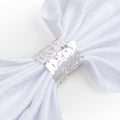 150PCS Rose Flower Paper Napkin Rings, Simple Napkin Holders Dinner Tables Rings Elegant Ornament Table Setting Decoration for Wedding, Christmas, Thanksgiving, Holiday, Party (Silver)
