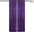 Purple Sequin Backdrop Curtains Glitter Drapes 2FTx8FT 2 Panels for Wedding Birthday Party Decorations Sparkly Photography Background