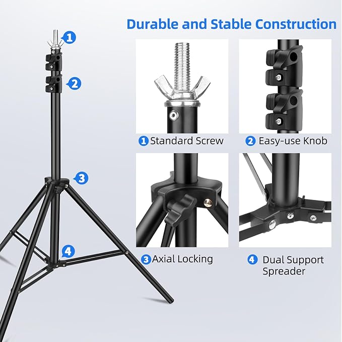 HEMMOTOP 7x5 ft Green Screen Stand Kit, 6.5x5 ft Green Screen Backdrop with Stand for Streaming, Gaming, Zoom, Portable Greenscreen Background Kit with Clips & Carrying Case