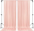 AK TRADING CO. 10 feet x 10 feet Polyester Backdrop Drapes Curtains Panels with Rod Pockets - Wedding Ceremony Party Home Window Decorations - Blush Pink (DRAPE-5x10-BLUSH)