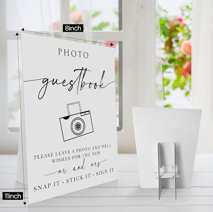 Wedding Photo Guestbook Sign 8 x 11 Inch, Photo Guest Book Sign, Photo Minimalist Wedding Sign, Reception Signage, Snap It Sign, Modern Wedding Sign WDS19