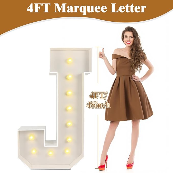 Marquee Light Up Letters: 4FT Large Decorative Signs for Party Decorations Baby Shower Birthday Wedding Engagement Anniversary, 4 Feet Tall Pre-Cut DIY Foamboard Letter Y - Easy to Assemble