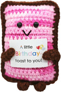 Handmade Crochet Toast Bread-Adorable Gift for Food Lovers!Birthday Present for Bakers & Breakfast Enthusiasts,Cozy Emotional Support Gift,Custom Crochet Doll for Men and Women Who Love Bread