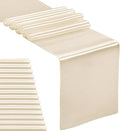 15-Pack Satin Table Runner Champagne 12 x 108 inches Long, Table Runners for Wedding, Birthday Parties, Banquets Decorations（15 Pack, 12x108 Inch, Champagne