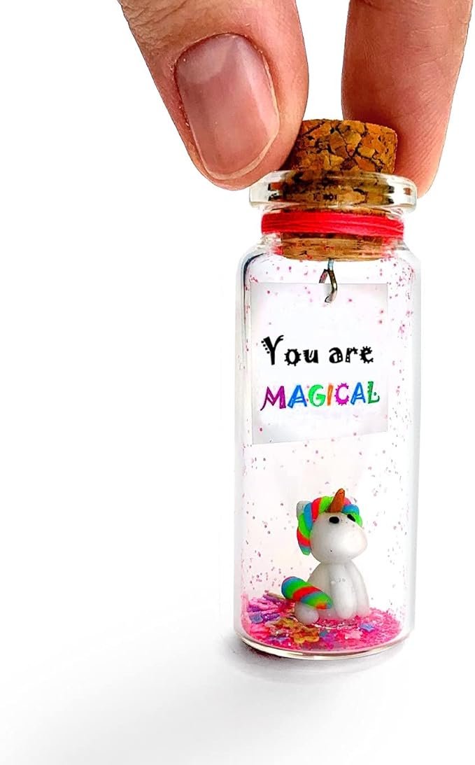 Kseniya Revta Inspirational Message in a Bottle Gift Idea - Classy Gifts for Friends and Family - Unique Boyfriend Girlfriend Presents (Rainbow Unicorn - You Are Magical, Gift Bottle)