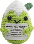 Handmade Matcha Companion Crochet Gift - Motivational Present for Her,Colleague,Friends,Matcha Loverv,Cheerful Holiday or Birthday Keepsake