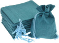 20pcs Burlap Bags with Drawstring, 5x7 Inch Jute Sacks Jewelry Candy Pouch Christmas Wedding Party Favor Gift Bags (Peacock Blue)