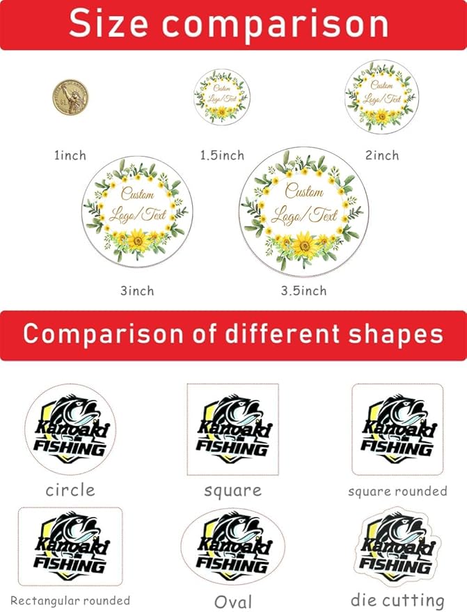 Premium Custom Stickers Labels - Personalized Stickers for Businesses Logo and Name. Birthday Pets and Label Product Boxes Wedding Favors Waterproof Labels (wreath 19, 2 inch)