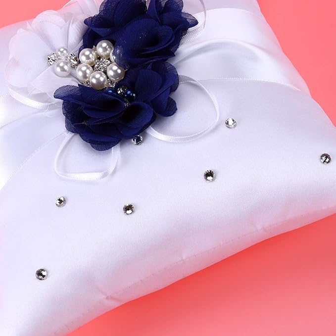 Page boy Fake Pearls Pearl Decoration Ribbon Decoration Retro Decor Artificial Garland Decorated Garland Wedding Pillow Ring Accessories Basket Wedding Supplies Bride