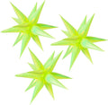3pcs 26inch 3D lridescent macaron green Explosion Star foil balloon, lridescent macaron green Foil Cone Star burst Balloons for Birthday Wedding New Year Party Event
