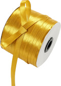 3/8 Inch Gold Satin Ribbon 230 Yards Bulk Fabric Ribbons for Gift Wrapping, Scrapbooking, Crafts and DIY Projects, Wedding, Event Decor