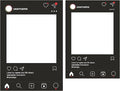 VictoryStore Photo Booth Frame - Social Media Frame Custom Wedding Photo Booth Set of 2 (Dark)