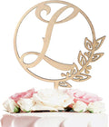 LINGTEER Personalized Inital Letter L Wooden Cake Topper Perfect for Birthday Rustic Wedding Anniversary Party Keepsake Decoration