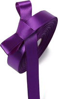 5/8 Inch Regal Purple Satin Ribbon 50 Yards Solid Fabric Ribbons for Gift Wrapping, Crafts and DIY Projects, Bows Making, Wedding, Party, Holiday Decor