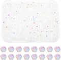 PATIKIL 1000pcs 4mm Bicone Glass Crystal Beads, Faceted Glass Spacer Beads with Box for Jewelry Making Bracelet Necklace Earrings DIY Suncatcher Craft, White AB