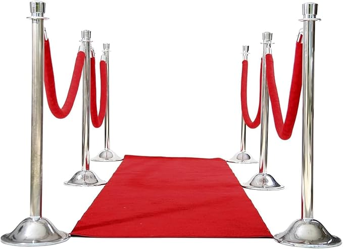 BANNER BUZZ Hollywood Red Carpet Runner – Premium Non-Slip 4x20 ft Aisle Rug for Weddings, Parties, and Events – Ideal for Step and Repeat Backdrop Event Decoration