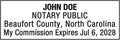 MaxMark Notary Stamp for State of North Carolina- Self Inking Stamp