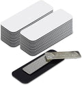 White Name Tag Blanks – 25 Pack, 1" x 3", Round Corners, Durable Plastic, DIY Engravable Badges with Magnetic Backing – All Quality Badges