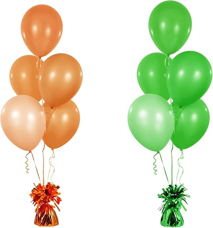 Metallic Balloon Weights, Birthday Party Favors, Novelty and Gag Gifts, 5.5" Inches, 6-Pack (Orange)
