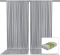 2 Panels Dark Grey Backdrop Curtain, 10 x 10 Feet Background Curtains for Parties, Weddings, Baby Showers, Bachelorette Halloween, Christmas Birthday Party Photoshoot Backdrop Curtains Decorations