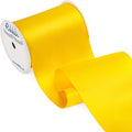 Ribbli Maize Yellow Satin Ribbon 4 Inch Wide Yellow Ribbon for Wedding Chair Sash Grand Opening Ceremony Big Bows Gift Wrapping Floral Crafts Cake Decor-Double Faced Satin Continuous 10 Yards