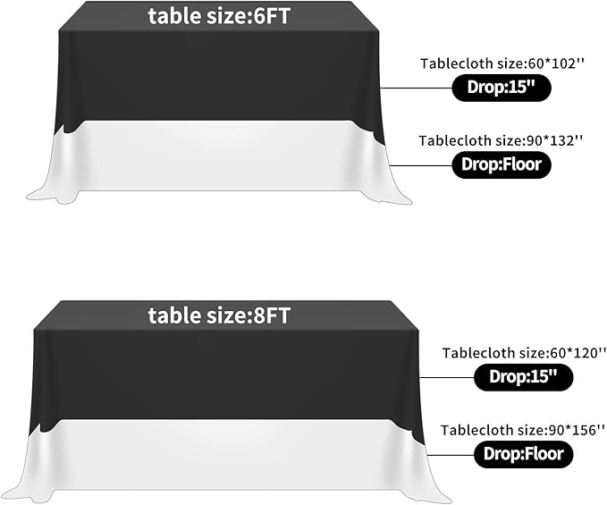 Fokitut 2 Pack Waterproof Rectangle Tablecloth, 90x132 Inch,Stain Resistant and Wrinkle Polyester Table Cloth, Fabric Table Cover for Kitchen Dining, Wedding, Party, Holiday Dinner-Silver