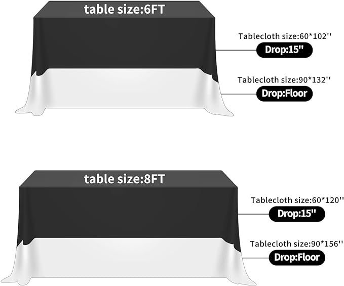 Fokitut 6 Pack Rectangle Tablecloth, 90x132 Inch, Stain Resistant and Wrinkle Polyester Table Cloth, Fabric Table Cover for Kitchen Dining, Wedding, Party, Holiday Dinner-Red