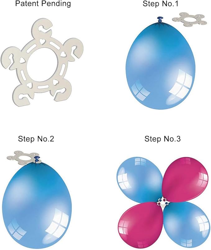 Balloon Clips(120 pcs), Tinabless Balloon Connectors for Decor Balloons Arch, Balloons Column Stand and Flowers - Birthday, Wedding, Baby Shower Party Decorations