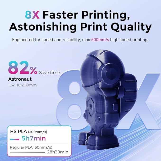 FLASHFORGE Rapid PLA Filament 1.75mm, High Flow Speedy 3D Printer Filament, Experience Exceptional Performance with 500mm/s High-Speed Printing, Neatly Wound & Top-Notch Filament (Light Brown)