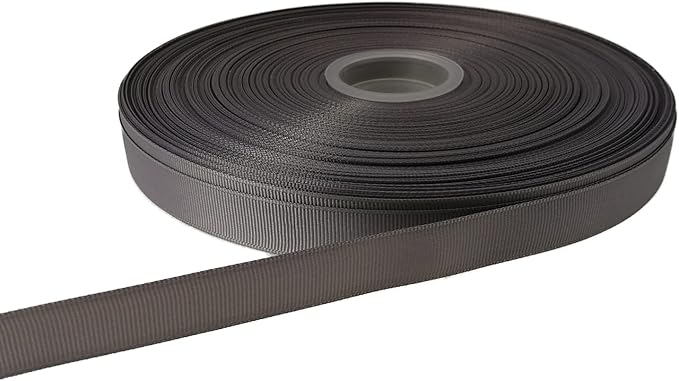 Jesep One Roll 100 Yards Soild Grosgrain Ribbon Boutique Gift Wrapping Package Ribbon, DIY Crafts Bow Hair Headband Accessories Assorted Ribbon#09 (5/8" 15mm, Gray)