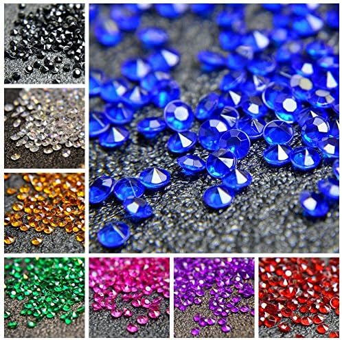 5000 pcs/Pack Wedding Table Scatter Confetti Crystals Acrylic Diamonds 6 mm Rhinestones for Wedding, Bridal Shower, Vase Beads Decorations (6mm, Transparent)