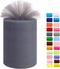 Tulle Rolls 6” by 100 Yards (300 feet) Tulle Roll Spool Fabric for DIY Tutu Skirts Wedding Baby Shower Crafts Decorations Party Supplies (Grey)