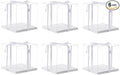 XININSUN 14x14x12inch clear cake box with ribbon,12inch14inch tall cake boxes for tiered cakes,layer cake carrier,disposable cake containers for wedding birthday party and gift display-White