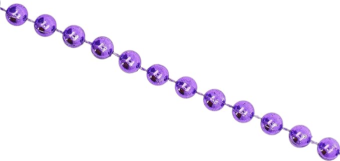Mandala Crafts 6mm Faux Purple Pearl Beads Roll - 27 Yards Strand of Fake Pearls Chain Garlands Spool String for Christmas Tree, Wedding, Party, Vases, DIY Decoration