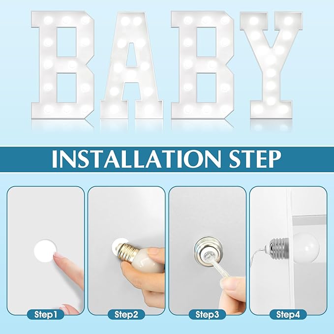 Ledido 4FT Marquee Light Up Letters, Cool White Light Up Letters Large Marquee Letter for Party Decorations, Mosaic Letter S for Balloons, Wedding Birthday Graduation Decor